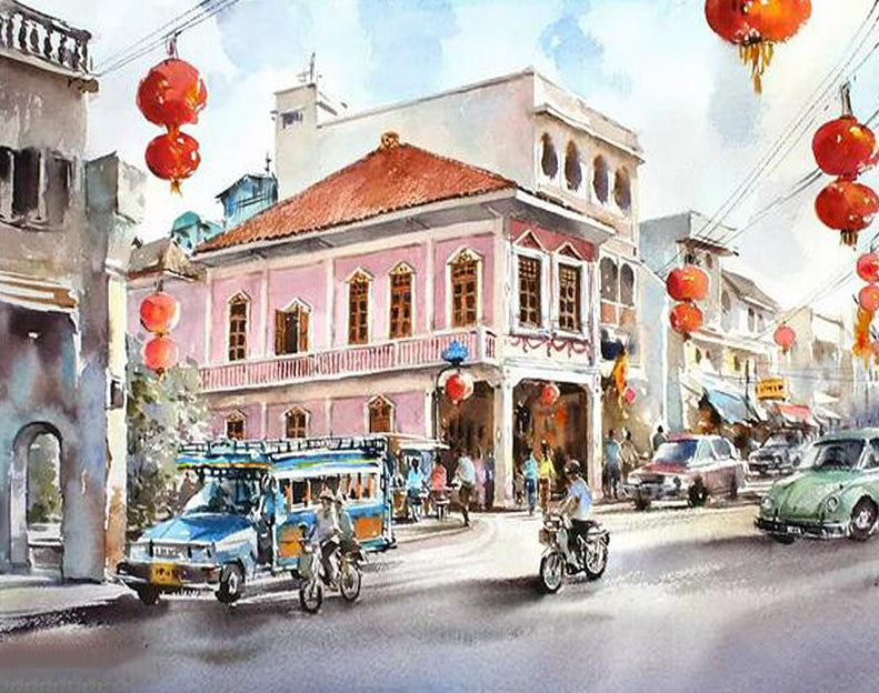 Busy Street Paint by Numbers