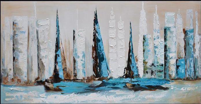 Abstract Sailboats Paint by Numbers