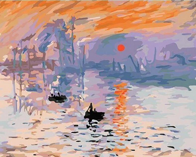 Abstract Sunset Paint by Numbers