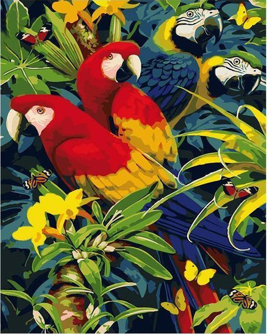Macaw Parrots Paint by Numbers