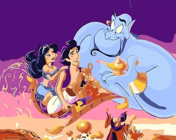 Aladdin Cartoon Paint by Numbers