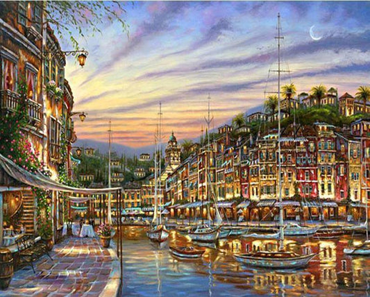 Evening City View Paint by Numbers