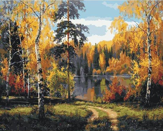 Amazing Forest Trees Paint by Numbers