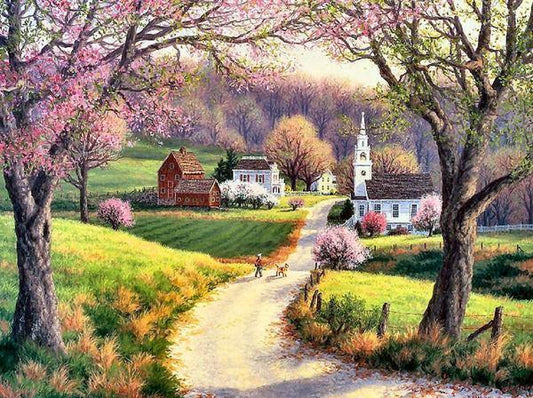 Village Life Paint by Numbers