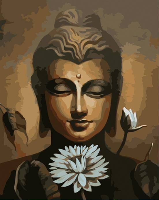 Buddha & White Flower Paint by numbers