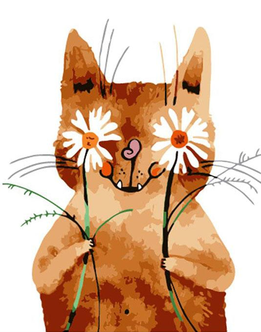 Cartoon Cat Paint by Numbers