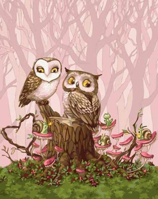 Cartoonist Owl Paint by Numbers