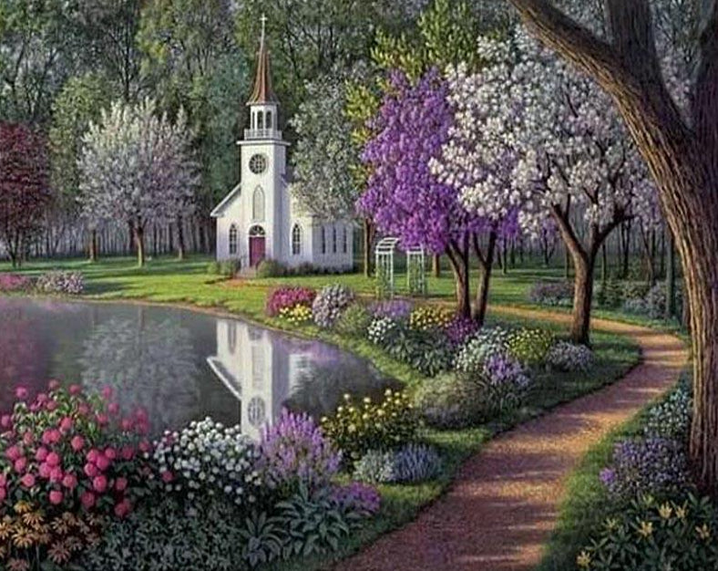 Church & Garden Paint by Numbers