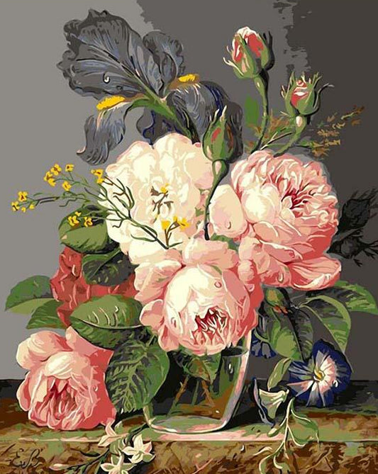 Classical Flowers Paint By Numbers