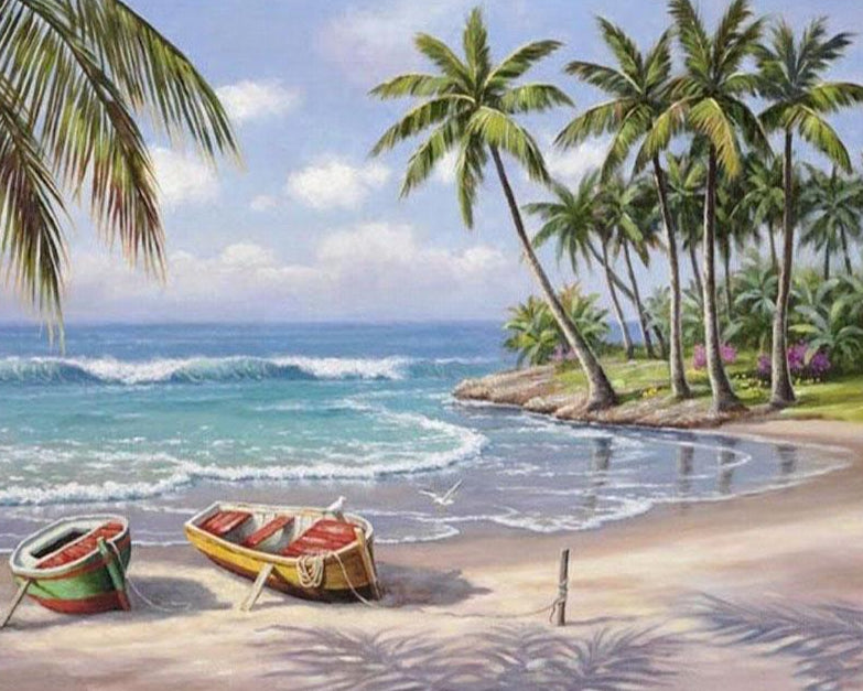 Boats & Beach Paint by Numbers