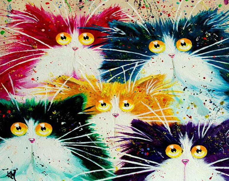Colorful Cats Painting Kit
