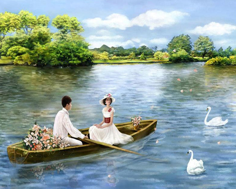 Couple on Boat Paint by Numbers