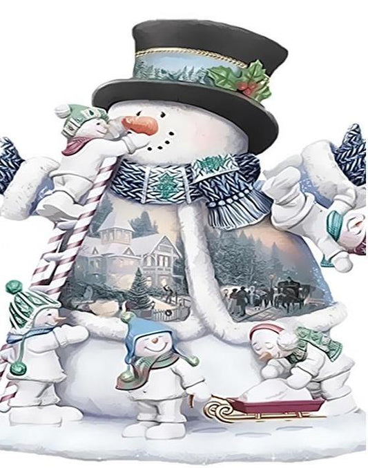 Fantasized Snowman Paint by Numbers
