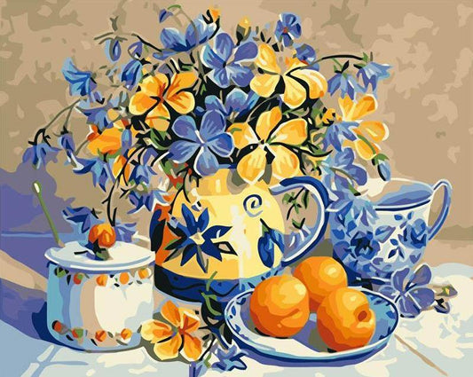 Fruits Plate Paint by Numbers