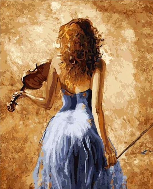 Girl Playing Guitar Paint by Numbers