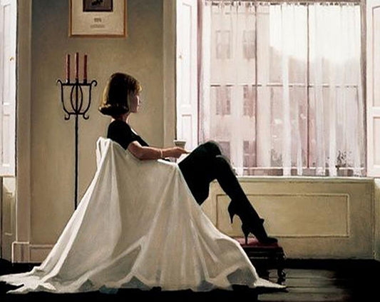 Girl in Deep Thoughts Paint by Numbers