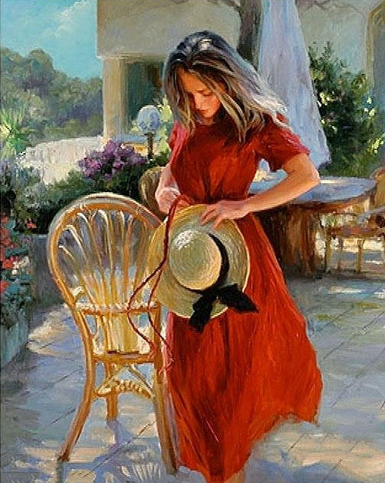 Girl with Hat Paint by Numbers