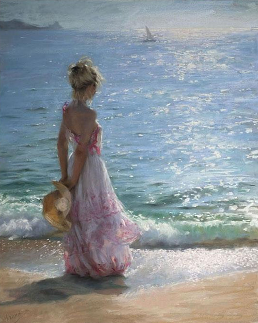 Lady on the Beach Paint by Numbers