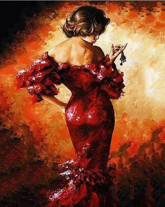 Stylish Lady Paint by Numbers