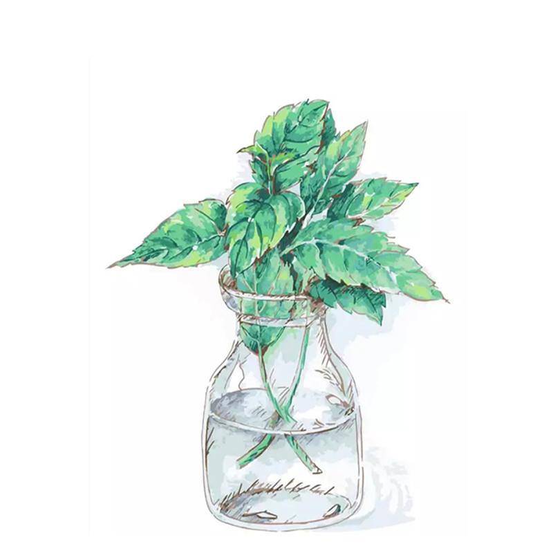Green Plant Paint by Numbers