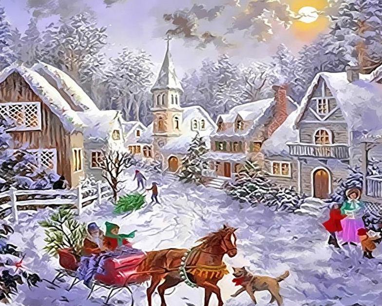 Horse Cart Paint by Numbers