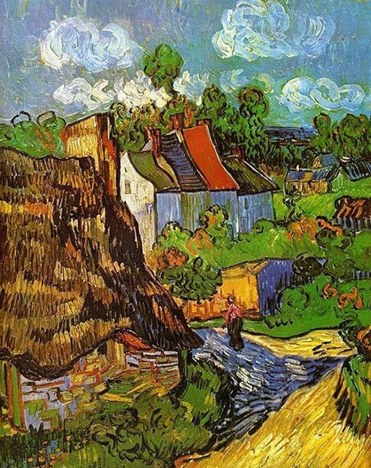 Houses at Auvers Paint by Numbers