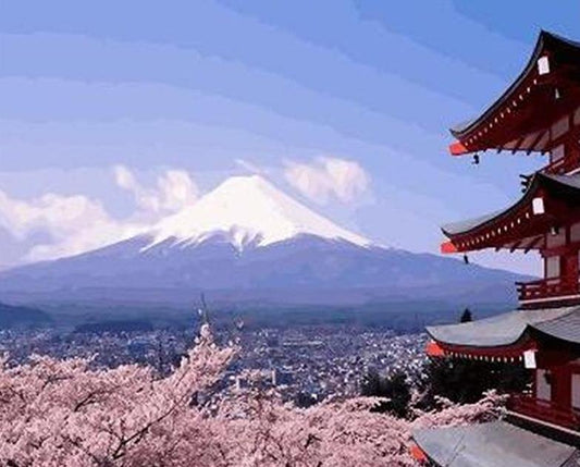 Japan Panorama Paint by Numbers