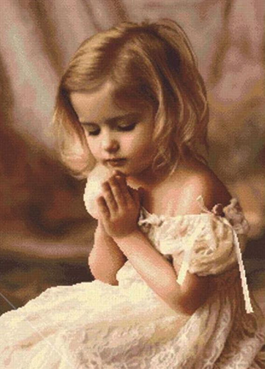 Little Girl Praying Paint by Numbers