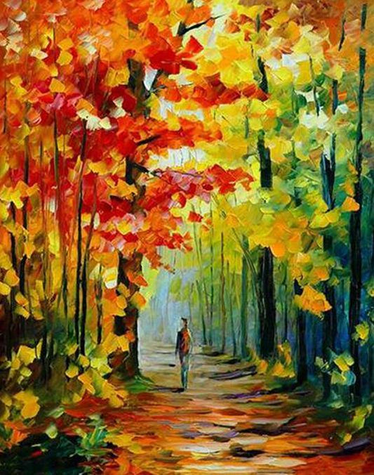 Lone Man Painting by Numbers