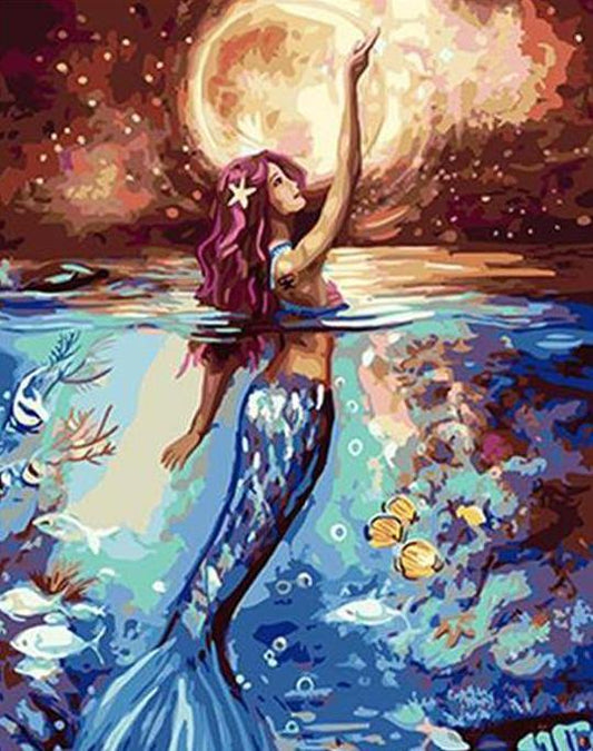 Moonlit Siren Paint by Numbers