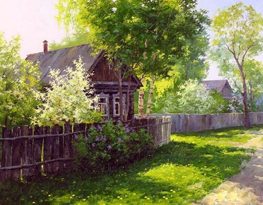 Morning in the Village Paint by Numbers