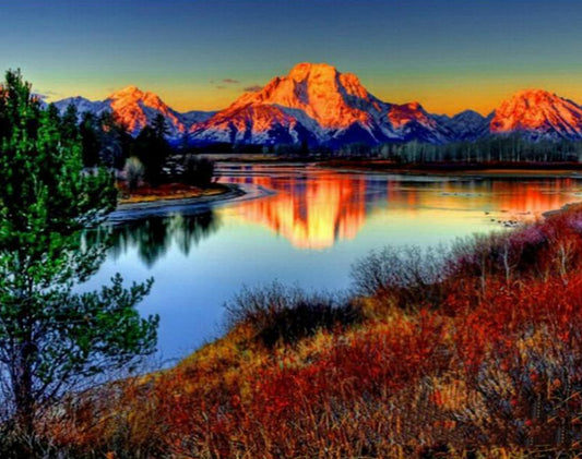 Mountains & Sunset Paint by Numbers