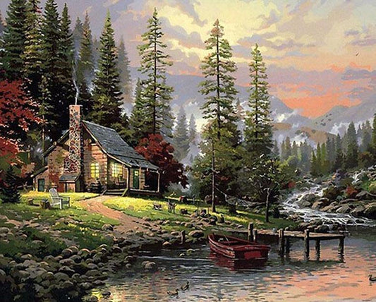 Mountains & Trees Painting by Numbers