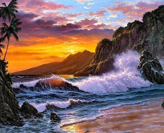 Ocean Waves Paint by Numbers