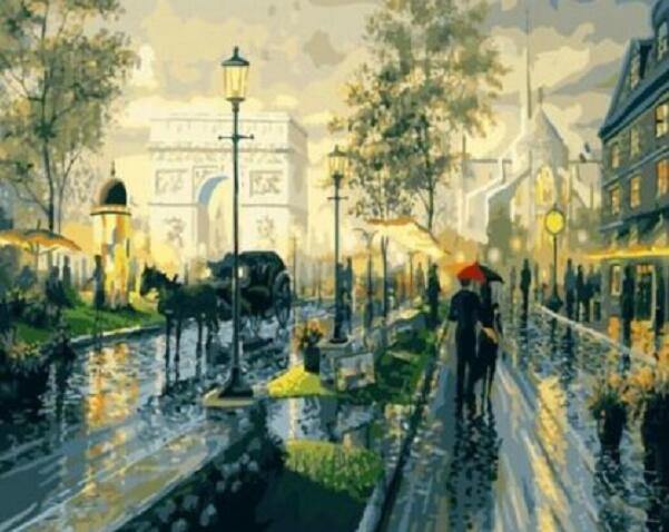 Paris Street Paint by Numbers