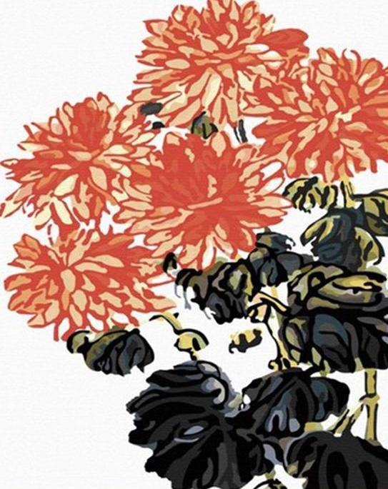 Peony Flowers Painting by Numbers