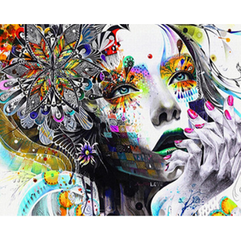 Psychedelic Girl Paint by Numbers