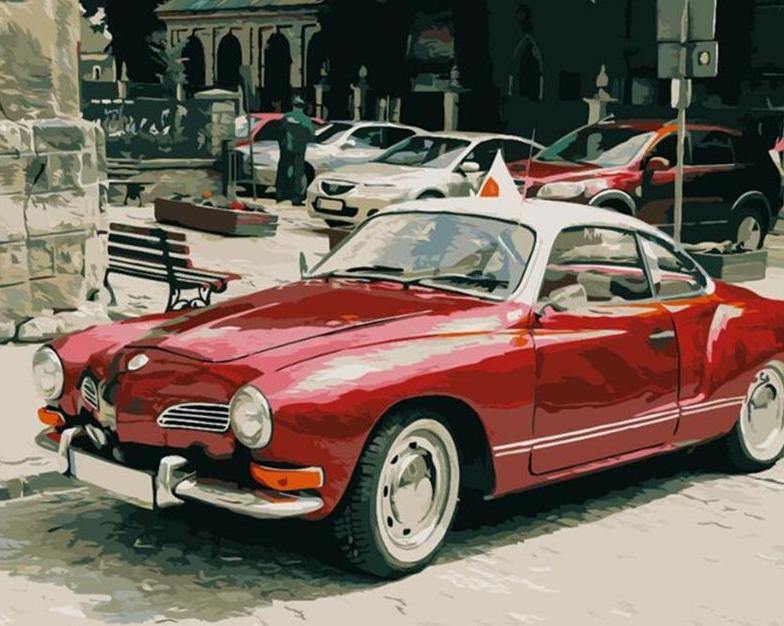 Red Car Paint by Numbers
