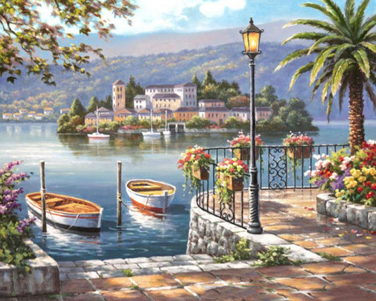 Resting Boats Paint by Numbers