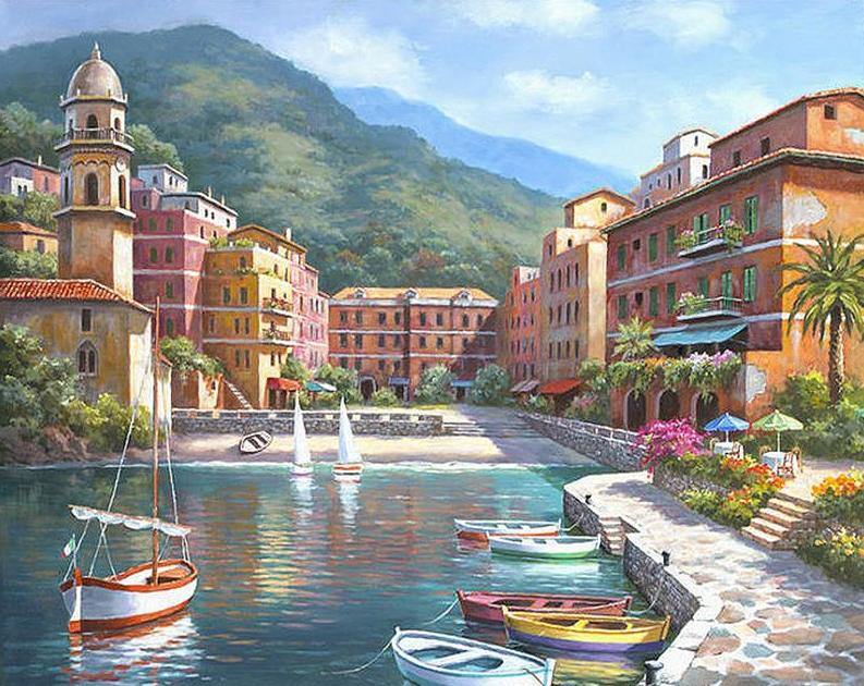 Romantic Mediterranean Paint by Numbers
