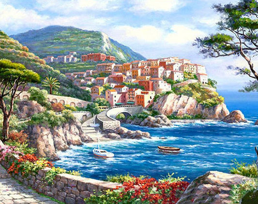 Seaside Village Paint by Numbers