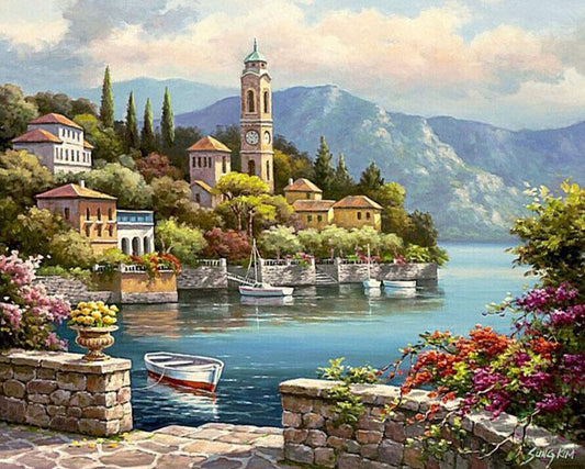 Town by the Sea Paint by Numbers