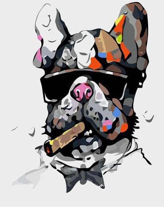 Smoker Bulldog Paint by Numbers