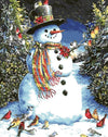 Snowman &amp; Birds Paint by Numbers