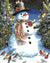 Snowman & Birds Paint by Numbers