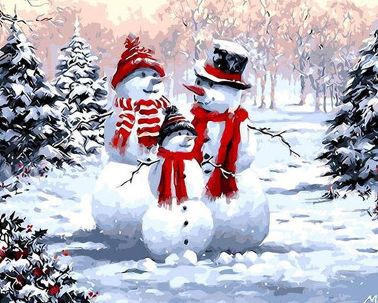 Snowman Family Painting Kit