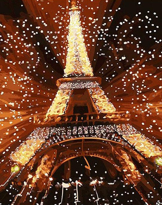 Splendid Eiffel Tower Paint by Numbers