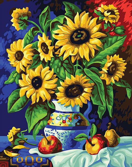 Sunflowers & Fruits Paint by Numbers