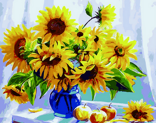Sunflowers Painting by Numbers