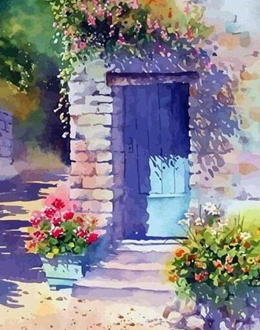 Sunlit Door Paint by Numbers